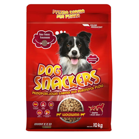 Biofeed Foder Biofeed Dog Snackers Adult Medium & Large Beef Kalvkött 10 Kg