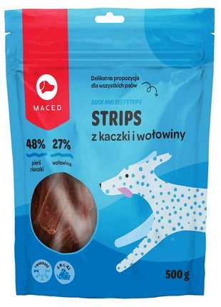 Maced Hundgodis Maced Duck And Beef Strips Kalvkött Anka 500 G