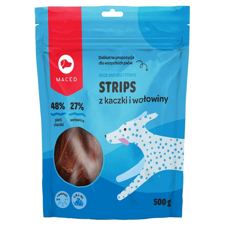 Maced Hundgodis Maced Duck And Beef Strips Kalvkött Anka 500 G