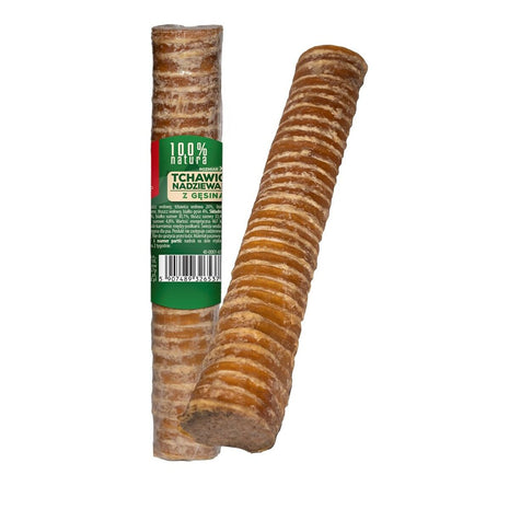Maced Tuggleksak För Hundar Maced Trachea Stuffed With Goose Nötkött 150 G