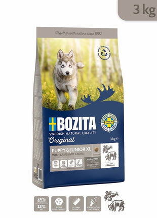 Bozita Foder Bozita Original Puppy & Junior Xl Lamb Lamm 3 Kg