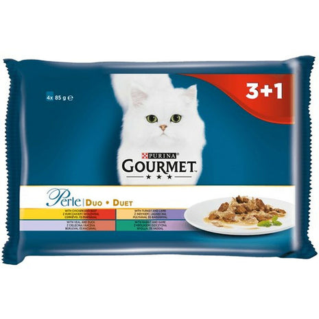 Purina Kattmat Purina   Kyckling Kalvkött Lamm Anka Vildsvin Kanin 4 X 85 G