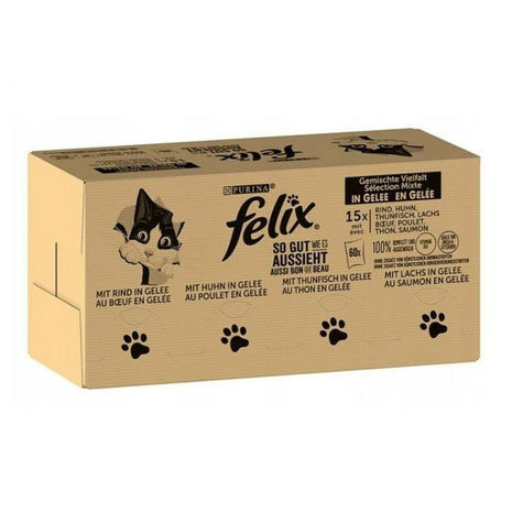 Purina Kattmat Purina Felix Mix Kyckling Tonfisk Kalvkött Torsk 85 G