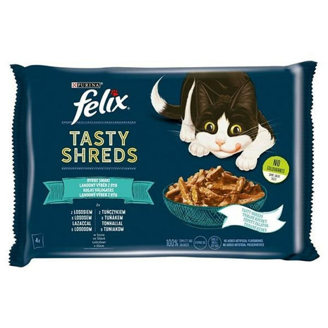 Purina Kattmat Purina Tasty Shreds Lax Tonfisk 4 X 80 G