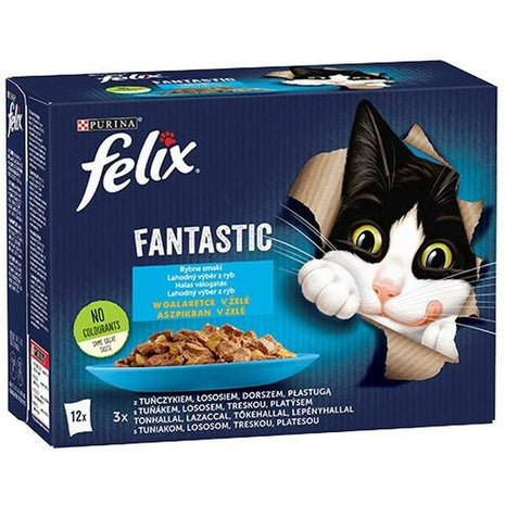 Purina Kattmat Purina Fantastic Lax Tonfisk Torsk 12 X 85 G