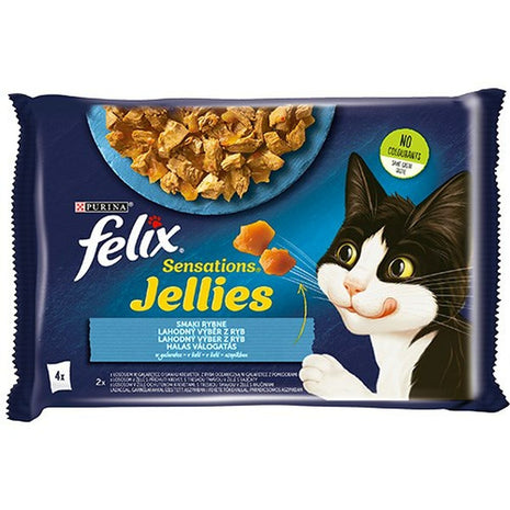 Purina Kattmat Purina Felix Sensations Lax Torsk 4 X 85 G