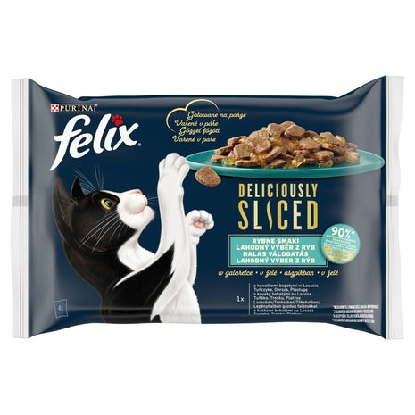 Purina Kattmat Purina Deliciously Lax Tonfisk Torsk 4 X 80 G