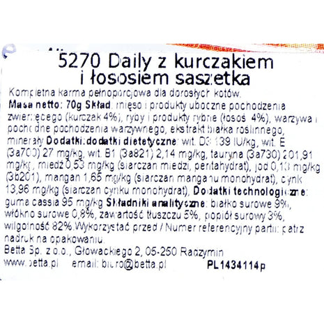 Almo Nature Kattmat Almo Nature Daily Kyckling Lax 70 L 70 G