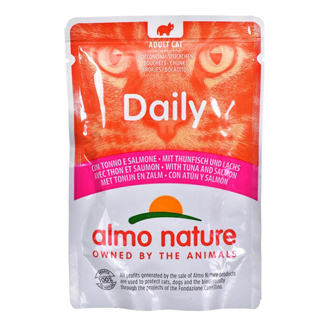 Almo Nature Kattmat Almo Nature Nature Daily Lax Tonfisk 70 L 70 G
