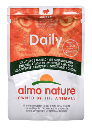 Almo Nature Kattmat Almo Nature Nature Daily Kalvkött Lamm 70 L 70 G