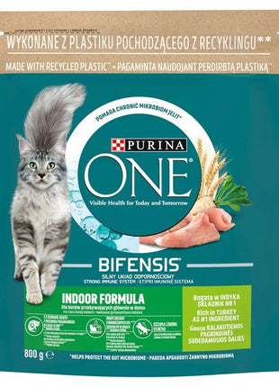 Purina Kattmat Purina One Bifensis Adult Indoor Vuxen Kalkon 800 G