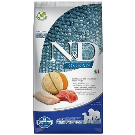 Farmina Foder Farmina N&D Vuxen Melon Lax Fisk Torsk 12 Kg