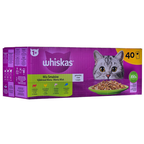 Whiskas Kattmat Whiskas Mix Favourites In Jelly Kyckling Lax Tonfisk Kalvkött 40 X 85 G
