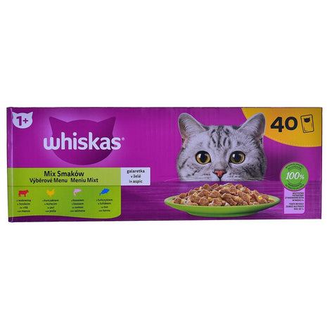 Whiskas Kattmat Whiskas Mix Favourites In Jelly Kyckling Lax Tonfisk Kalvkött 40 X 85 G