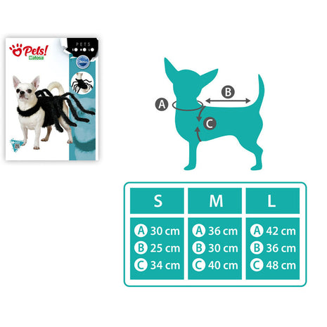 Bigbuy Pets Hundkostym Spindel Storlek M