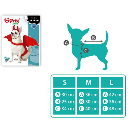 Bigbuy Pets Hundkostym Demon Storlek L