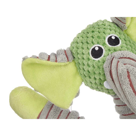 Mascow Hundleksak Grön Grå Elefant 32 X 40 X 18 Cm Mjukisleksak Med Ljud