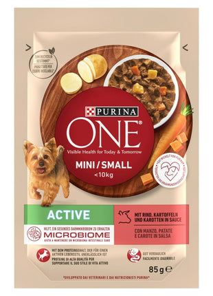 Purina Våt Mat Purina Mini/Small Active Beef Nötkött 85 G
