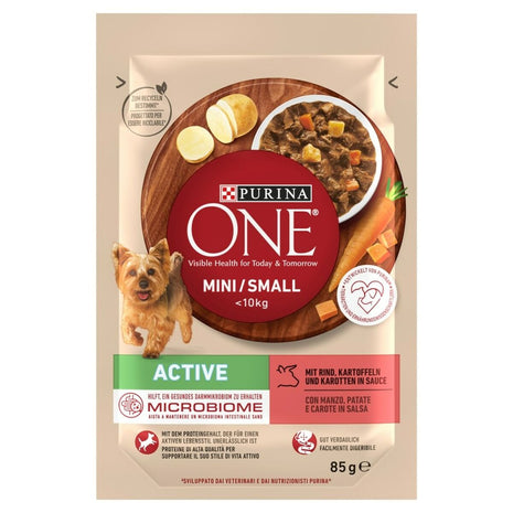 Purina Våt Mat Purina Mini/Small Active Beef Nötkött 85 G