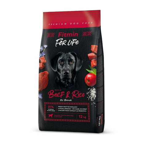 Fitmin Foder Fitmin For Life Vuxen Kalvkött Ris 12 Kg