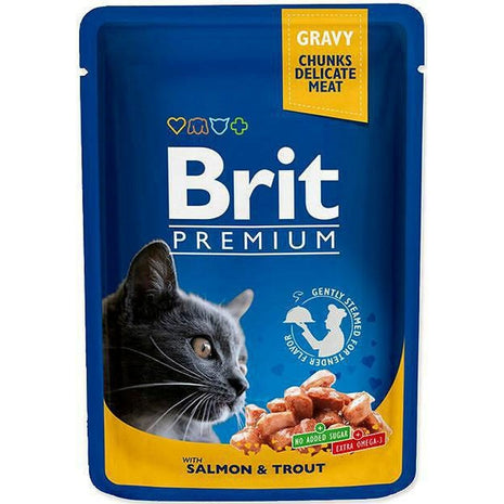 Brit Kattmat Brit Pouches Family Plate Kyckling Kalkon Kalvkött Torsk 12 X 100 G