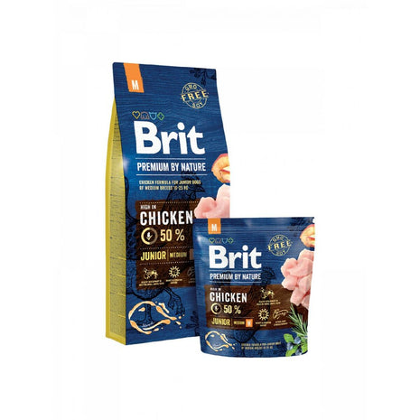 Brit Foder Brit Premium By Nature Junior M Vuxen Barn/Junior Kyckling 3 Kg 3 G