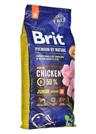 Brit Foder Brit Premium By Nature Junior M Barn/Junior Kyckling 15 Kg