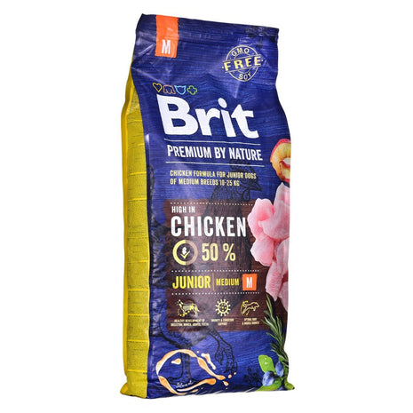 Brit Foder Brit Premium By Nature Junior M Barn/Junior Kyckling 15 Kg