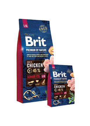 Brit Foder Brit Premium By Nature Senior L+Xl Senior Äpple Kyckling Majs 15 Kg