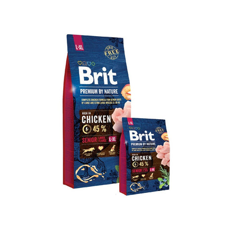Brit Foder Brit Premium By Nature Senior L+Xl Senior Äpple Kyckling Majs 15 Kg