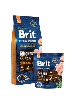 Brit Foder Brit Premium By Nature Senior S+M Senior Äpple Kyckling Majs 15 Kg