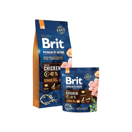 Brit Foder Brit Premium By Nature Senior S+M Senior Äpple Kyckling Majs 15 Kg