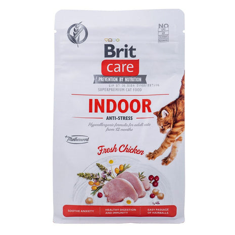 Brit Kattmat Brit Care Grain-Free Adult Indoor Anti-Stress Vuxen Kyckling 400 G