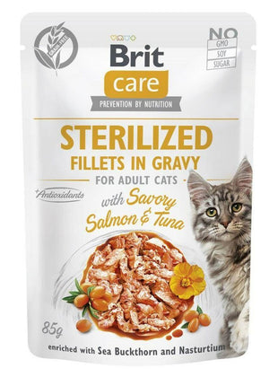 Kattmat Brit Sterilized Lax Tonfisk 85 G