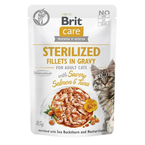 Kattmat Brit Sterilized Lax Tonfisk 85 G