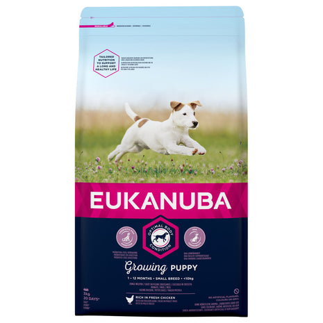 Eukanuba Foder Eukanuba Growing Puppy Small Breed Barn/Junior Kyckling 3 Kg