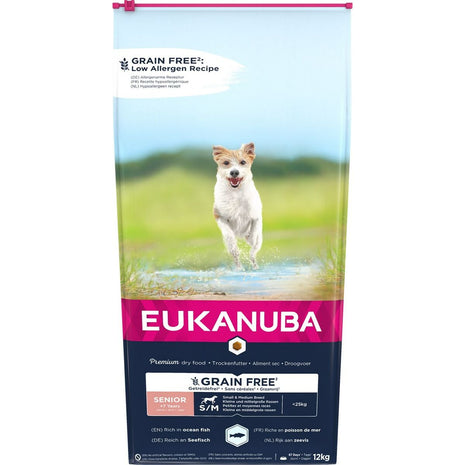 Eukanuba Foder Eukanuba Grain Free Senior Small/Medium Breed Senior Fisk 12 Kg