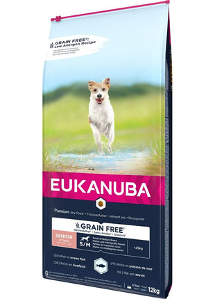 Eukanuba Foder Eukanuba Grain Free Senior Small/Medium Breed Senior Fisk 12 Kg