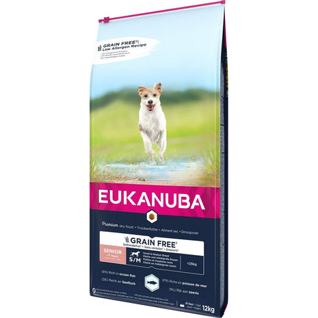 Eukanuba Foder Eukanuba Grain Free Senior Small/Medium Breed Senior Fisk 12 Kg