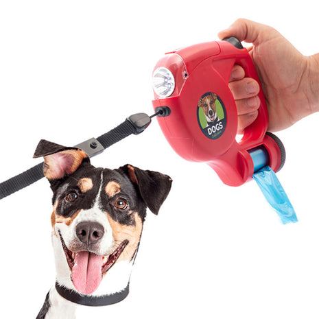 Bigbuy Pets Hundkoppel Med Led Och Påsar 5 M