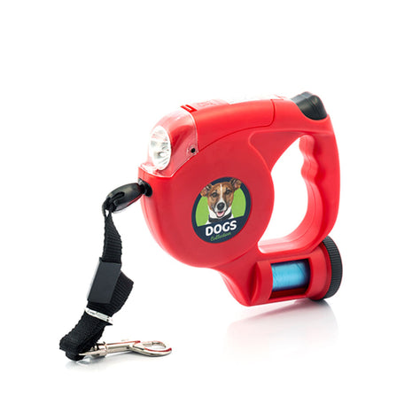 Bigbuy Pets Hundkoppel Med Led Och Påsar 5 M