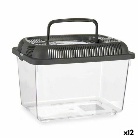 Mascow Fisktank Med Handtag Medium Antracitgrå Plast 3 L 17 X 16 X 24 Cm (12 Antal)