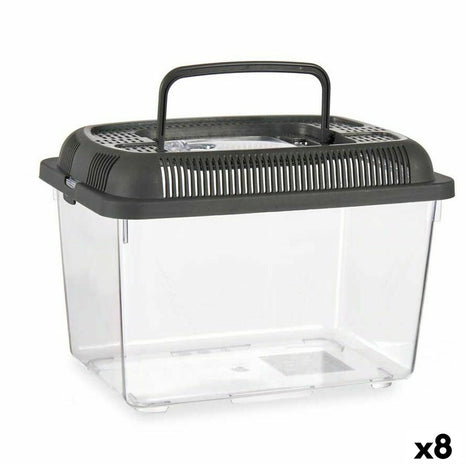 Mascow Fisktank Med Handtag Stor Grå Plast 7 L 20 X 20 X 30 Cm (8 Antal)