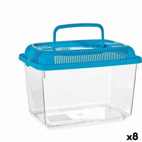 Mascow Fisktank Med Handtag Stor Blå Plast 7 L 20 X 20 X 30 Cm (8 Antal)